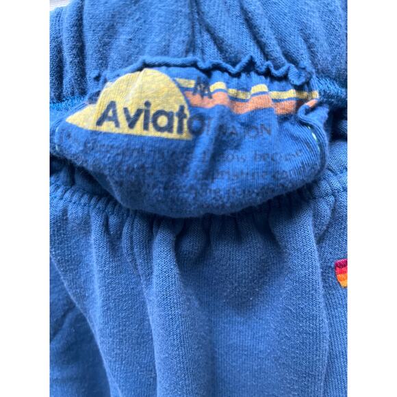 Aviator Nation Blue Joggers sweatpants with velvet colored stripes M - Picture 4 of 11